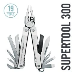 Leatherman Super Tool 300 Multi-Tool With Leather Sheath Stainless Steel Box