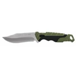 Buck Knives Pursuit Black/Green 420 HC Steel 8 In. Drop Point Fixed Hunting Knife