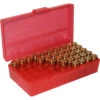 Mtm Flip Top Handgun Ammo Box P-50 Series Red