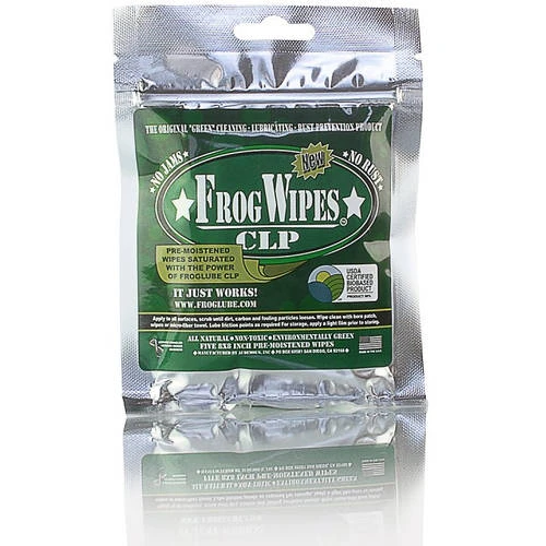 XXB Froglube Clp Wipes Cleaner/Lubricant 5 Wipes/Pack 3 XXB Froglube Clp Wipes Cleaner/Lubricant 5 Wipes/Pack