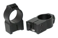 Warne Scope Mounts Maxima Ruger M77/Hawkeye 1" High Steel 2-Piece Fixed Scope Ring Matte Black - 2R7M