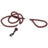 K9 Explorer Braided Rope Reflective Dog Leash Berry 6-Ft Long 1/2-In Wide
