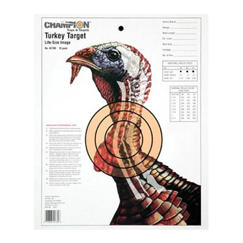 Bushnell Champion Turkey Sight In Target Life Paper 12 Pack 3 Bushnell Champion Turkey Sight In Target Life Paper 12 Pack