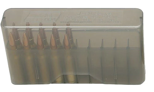 Mtm J-20 Slip-Top Ammo Box 20Rd Rifle 2.35 Oal Sm Poly Clear Smoke 3 Mtm J-20 Slip-Top Ammo Box 20Rd Rifle 2.35 Oal Sm Poly Clear Smoke