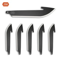 OE-RR25K-6C 2.5 In. Drop Point Blade Black - Set Of 6