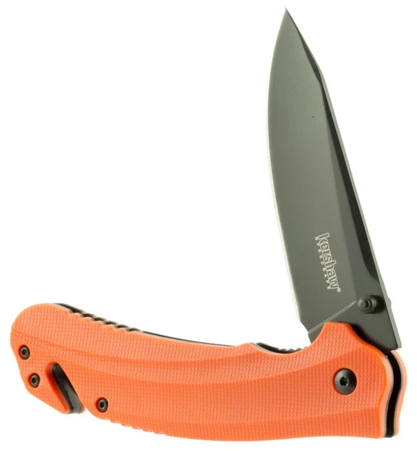 Kershaw Barricade Assisted Flipper 3.5in Drop Point Blade Orange 3 Kershaw Barricade Assisted Flipper 3.5in Drop Point Blade Orange